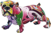 Graffiti Bulldog Small Ornament Modern Art Resin Figure Colourful Home Decor