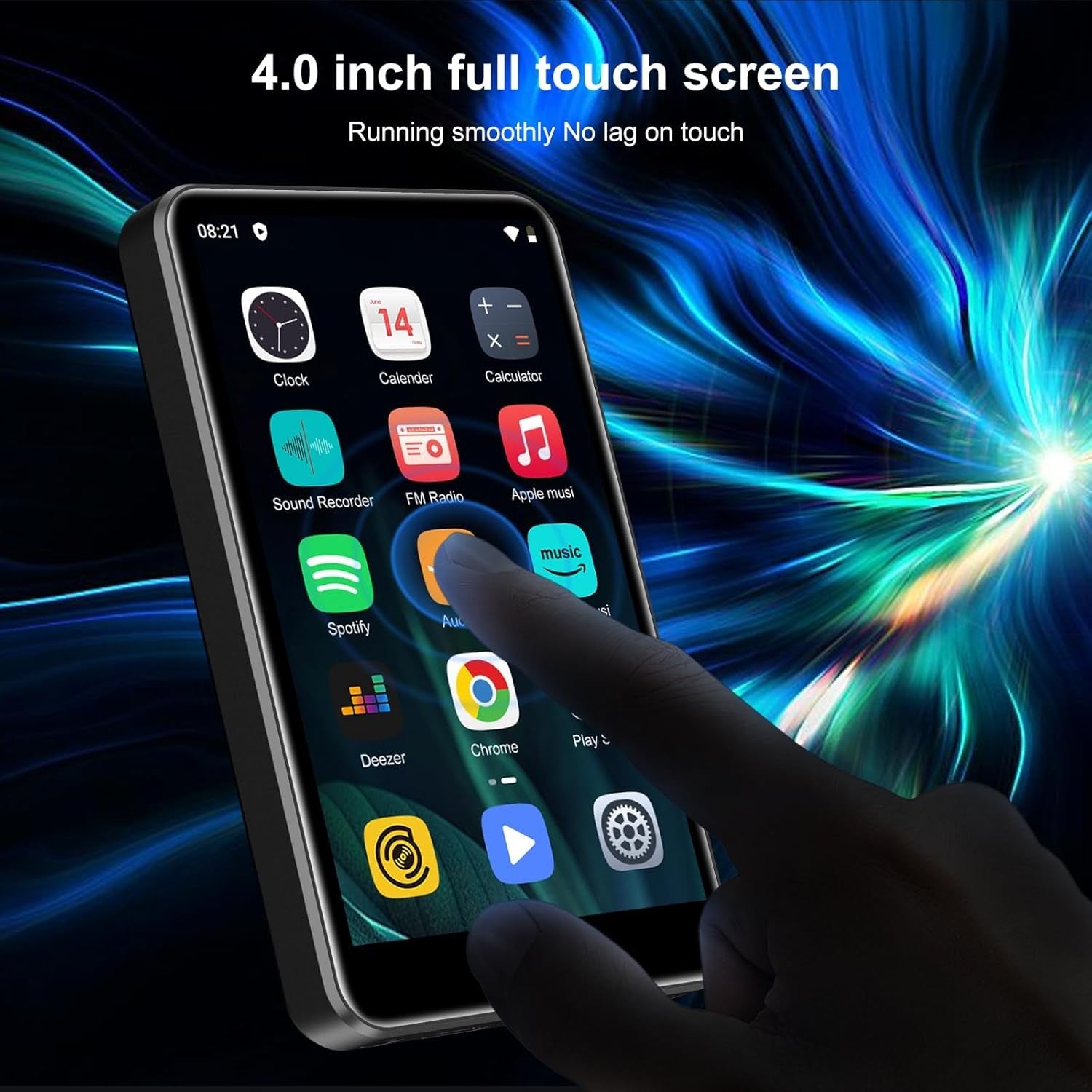 80GB MP3 Player Bluetooth WiFi 4" Touch Spotify FM