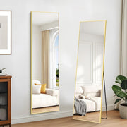 Gold Full Body Mirror 150x40cm Freestanding & Wall Mount Bedroom Use