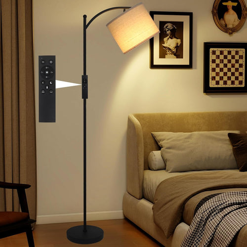 Floor Lamp Dimmable Remote Adjustable Standing Reading Light Black