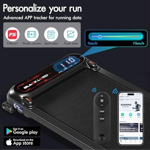 Foldable Under Desk Treadmill 3HP Walking Jogging Running Machine