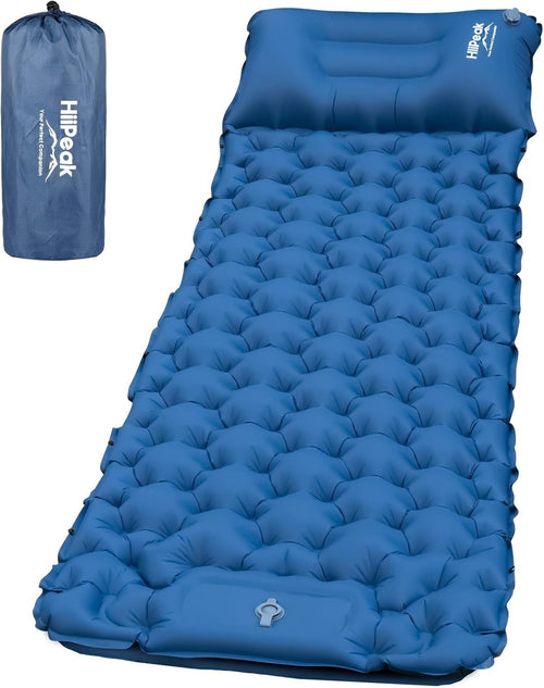 Ultralight Single Inflatable Camping Sleeping Mat w/ Built-in Foot Pump