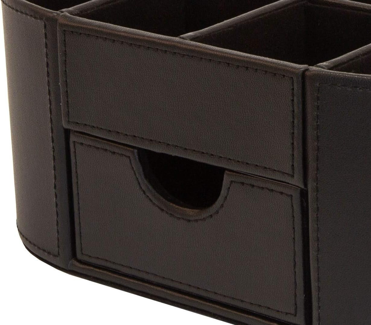 Faux Leather Desk Organiser 6 Compartments Drawer Tidy 18-Pack