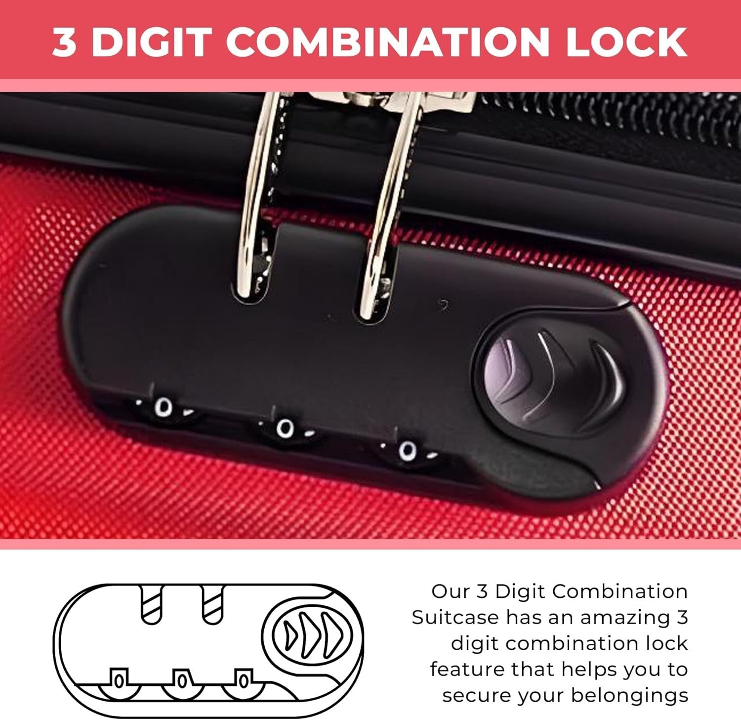 32” Extra Large Check-In Suitcase ABS Hard Shell 4 Wheel Spinner 125L Lock