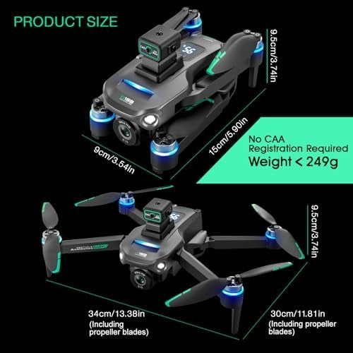 4K GPS Drone for Adults, 3 Batteries, 60min Flight, Obstacle Avoidance