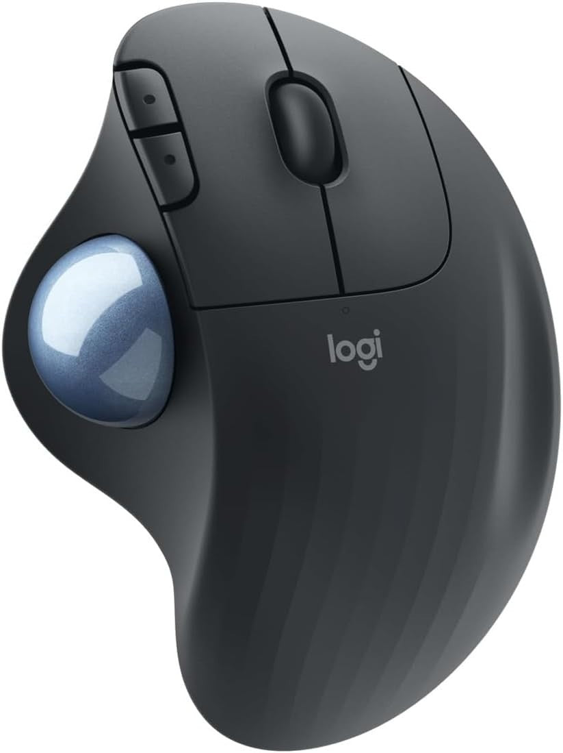 Wireless Trackball Mouse Ergonomic Bluetooth USB Thumb Control