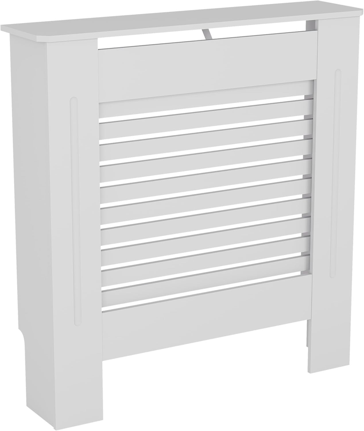 Small White Radiator Cover Modern MDF Painted Cabinet Space Saving Design