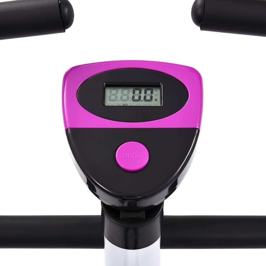 Adjustable Home Exercise Bike w/ LCD Monitor, Belt Drive & 120kg Capacity