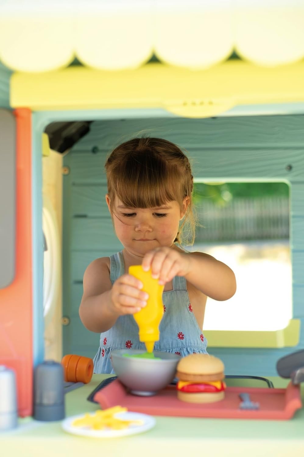 Kids Chef Playhouse with Kitchen Market Stall Indoor Outdoor 1.3m
