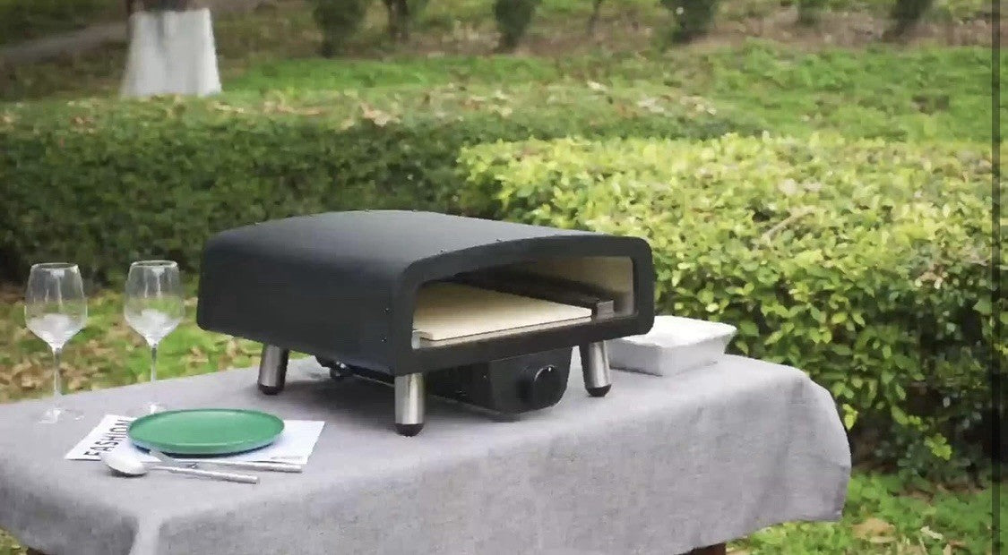 Pizza Oven Gas Fired Portable Table Top Outdoor Kitchen Oven Stone Baked