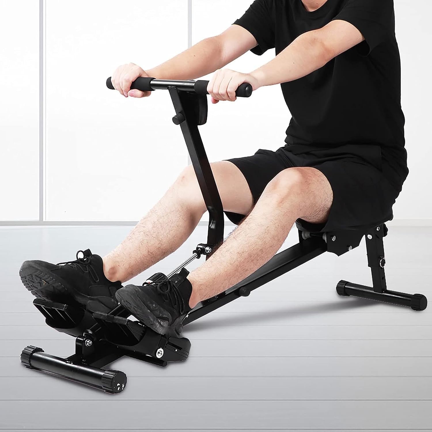 Magnetic Rowing Machine Foldable Quiet Resistance LCD Home Rower 120KG