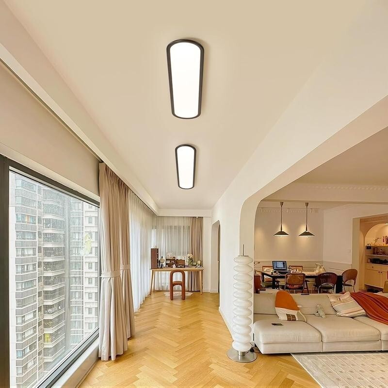 Ultra Thin LED Ceiling Light 100CM Remote Dimmable 48W Low Profile Lamp