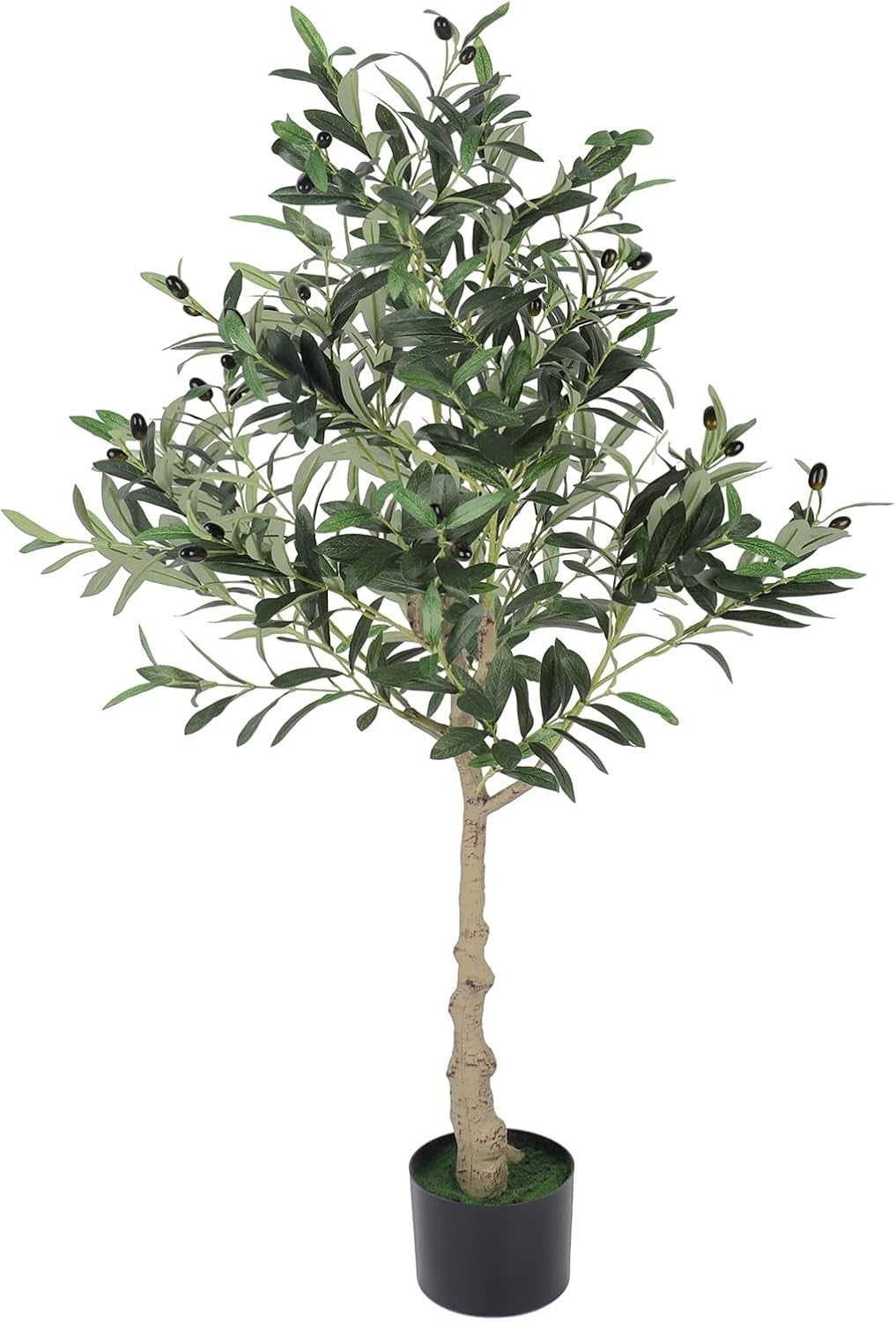 4ft Artificial Olive Tree Tall Faux Plant Indoor Decor Natural Trunk Realistic