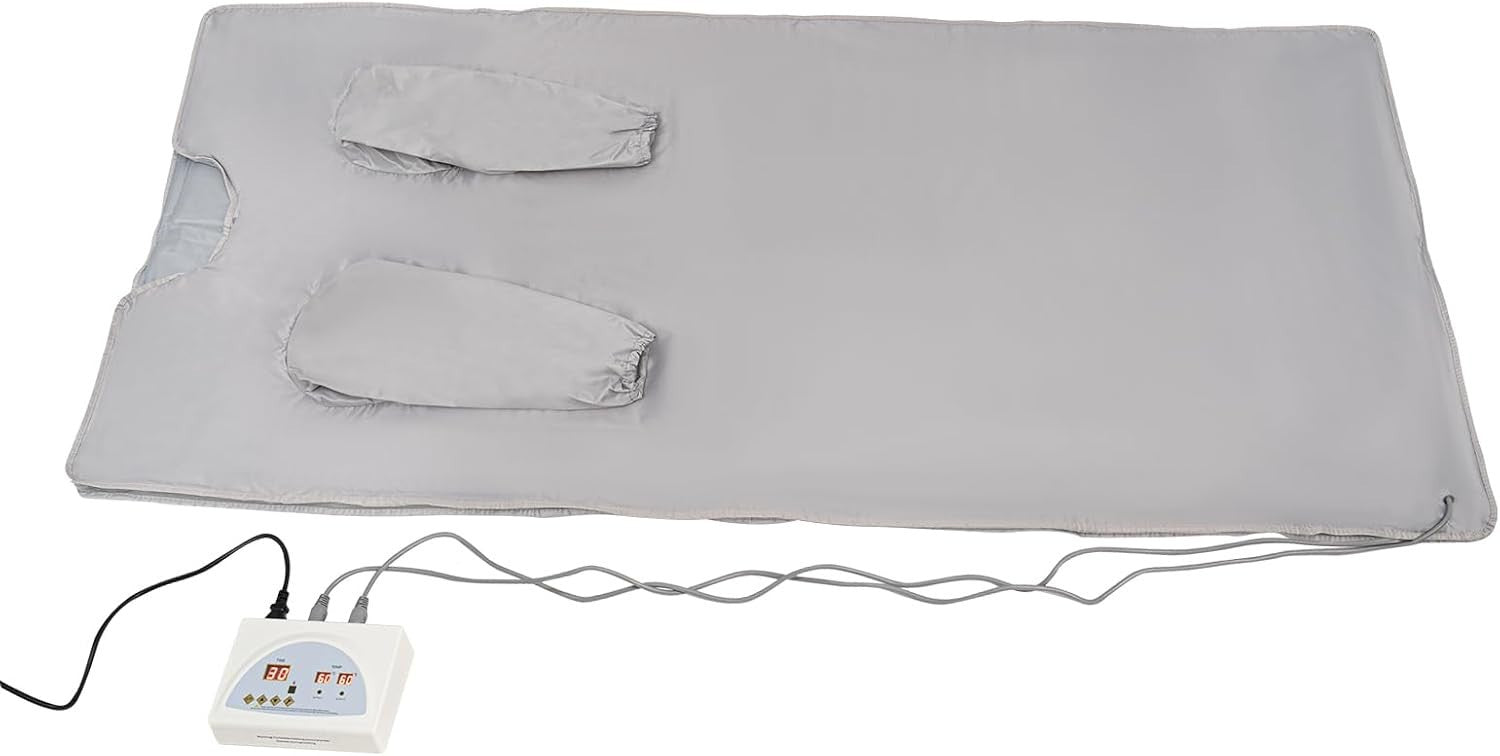 650W Infrared Sauna Blanket w/ Sleeves & Remote – Detox Heat Wrap 1.8m