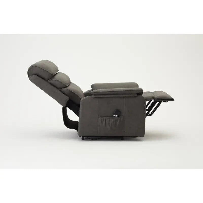 Electric Riser Recliner Chair Lift Tilt Armchair Dark Grey Air Leather