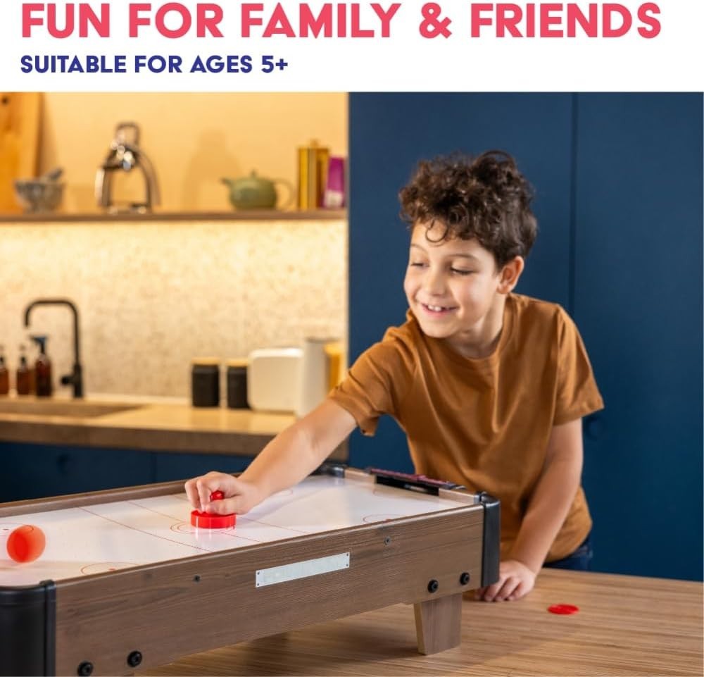 28 Inch Air Hockey Table Portable Wooden Game Kids Adults Indoor