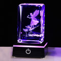 3D Crystal Fairy & Dragonfly LED Light Cube Ornament Gift for Women Girls