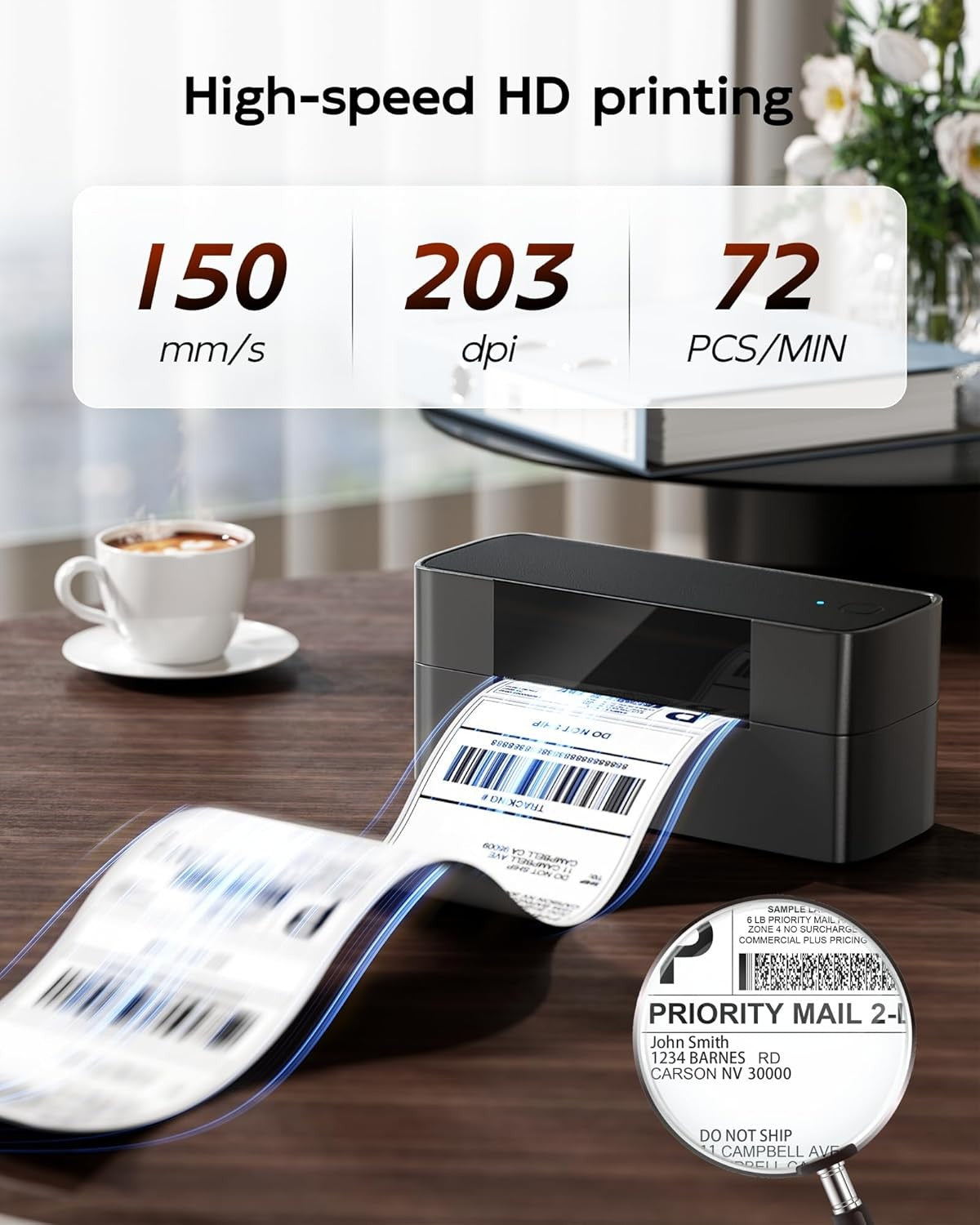 4x6 Thermal Shipping Label Printer Bluetooth Postage