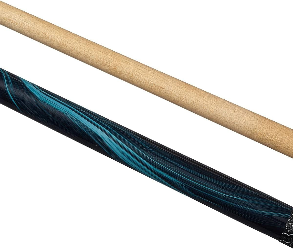 57in Pool Cue Maple Shaft Ramin Butt 10mm Tip 2pc Black