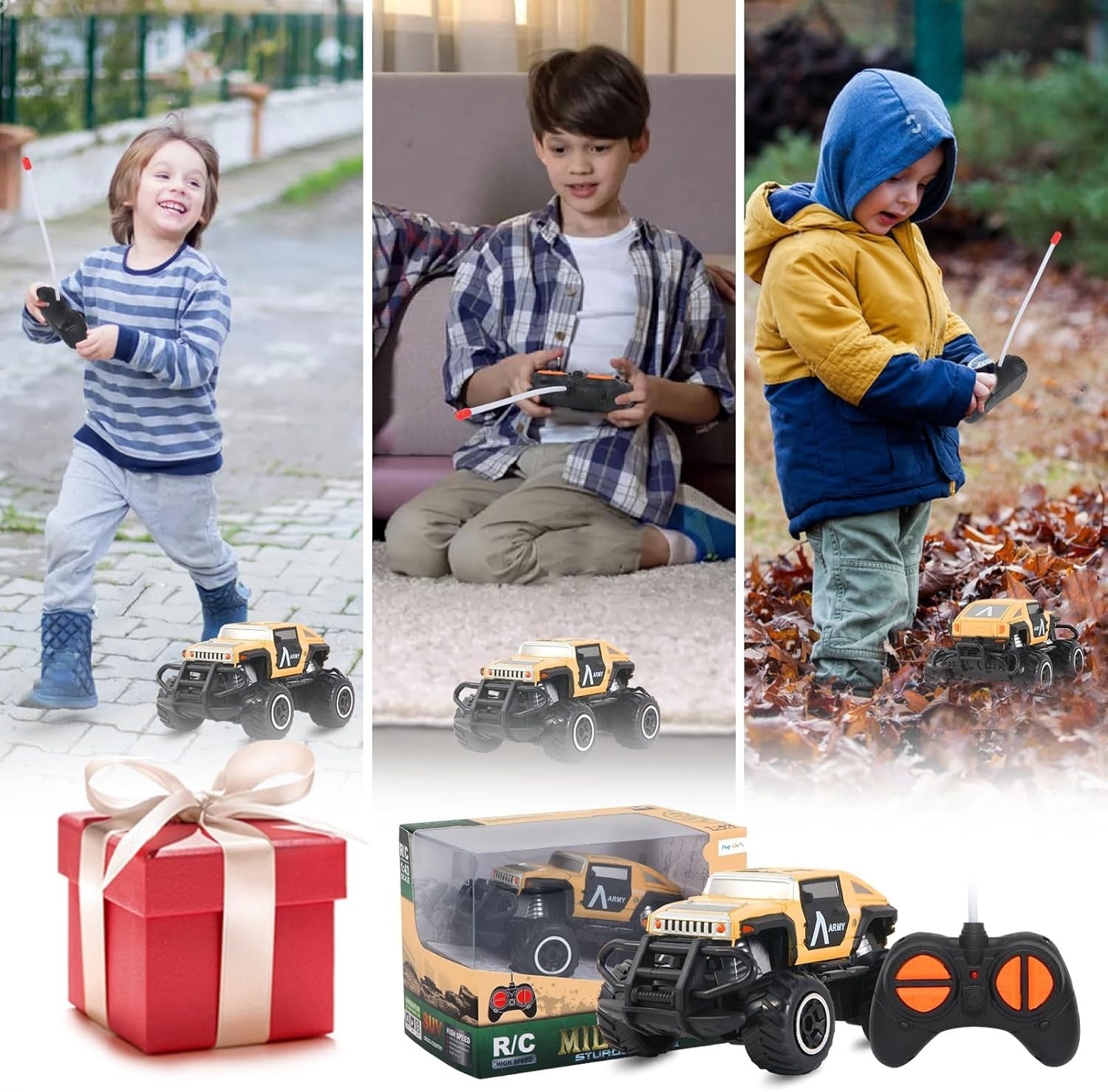 Off-Road RC Car, 4-Channel Racing Toy for Kids Ages 3–8