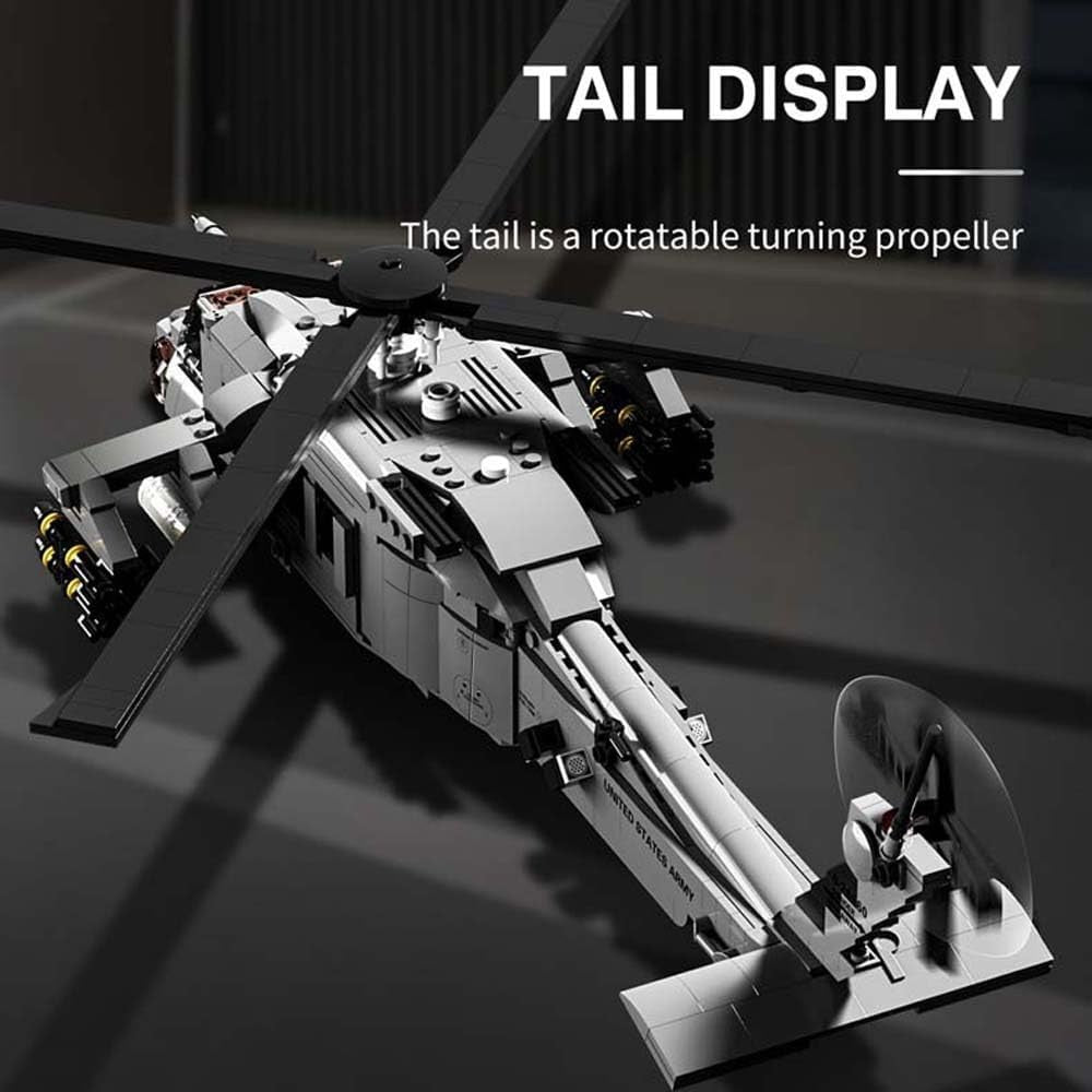 Military UH-60 Armed Helicopter Building Blocks Kit 1159 pcs Model Toy