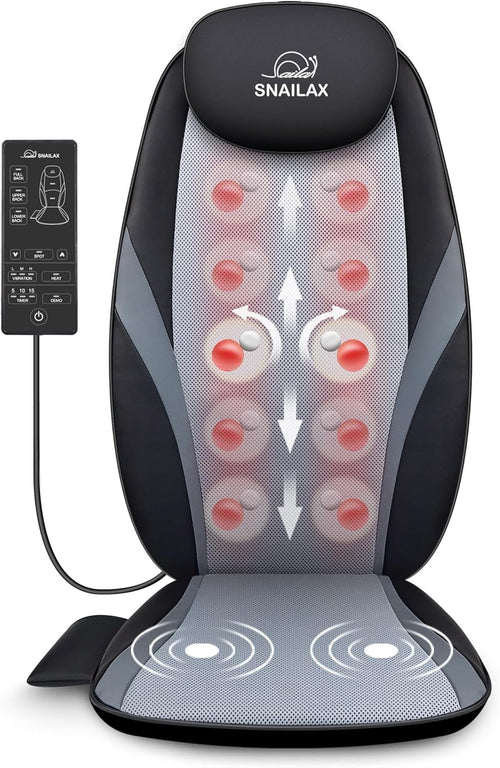 Heated Full Back Massage Chair Pad Deep Kneading for Office & Home