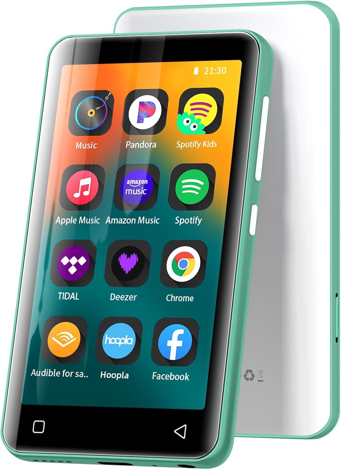 80GB MP3 Player WiFi Bluetooth 4.0" Touch Screen Green