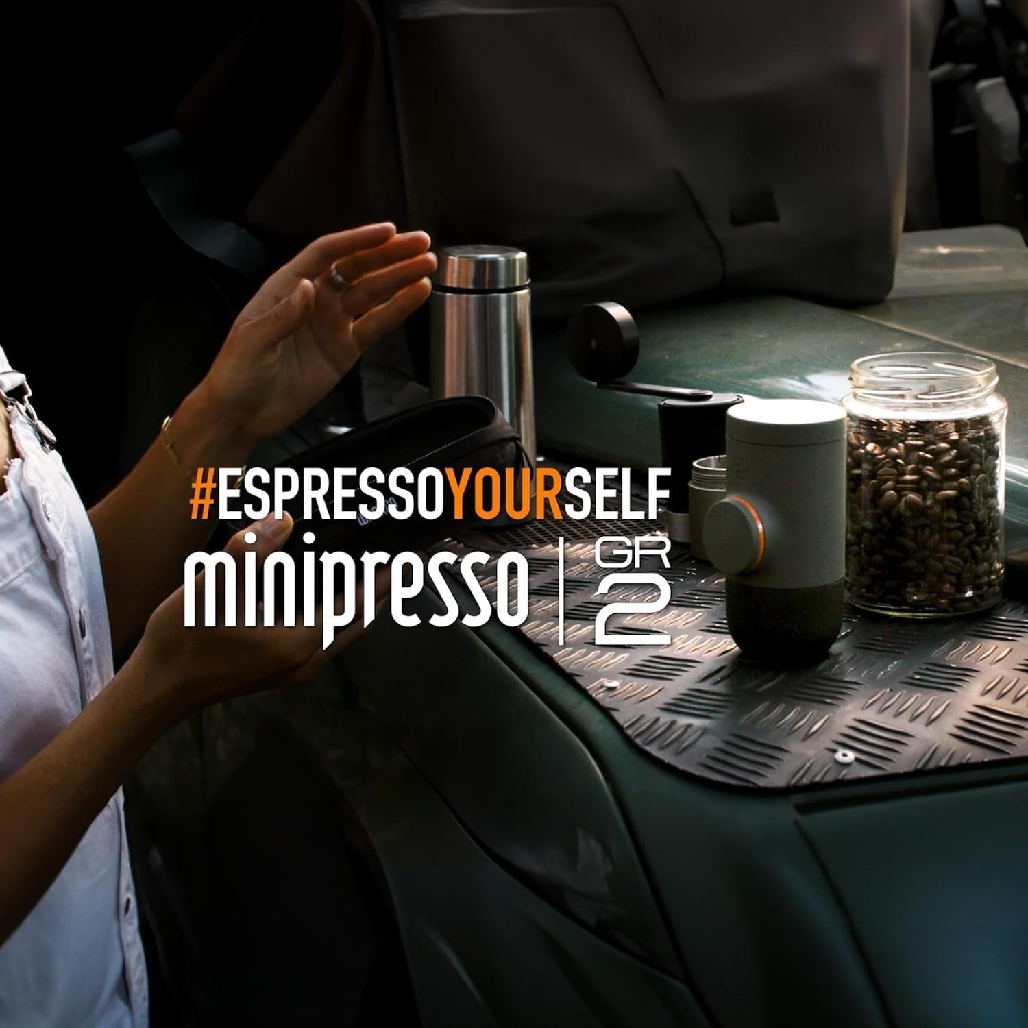 Portable Espresso Maker 18 Bar Manual Coffee Machine Travel Compact Lightweight