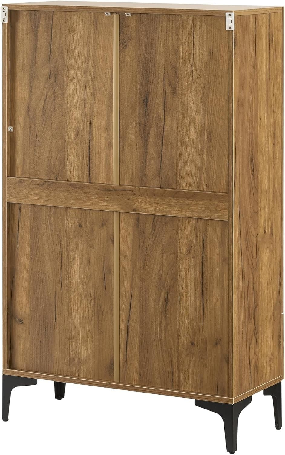 115cm Oak Display Cabinet | 2 Glass Doors & 1 Drawer