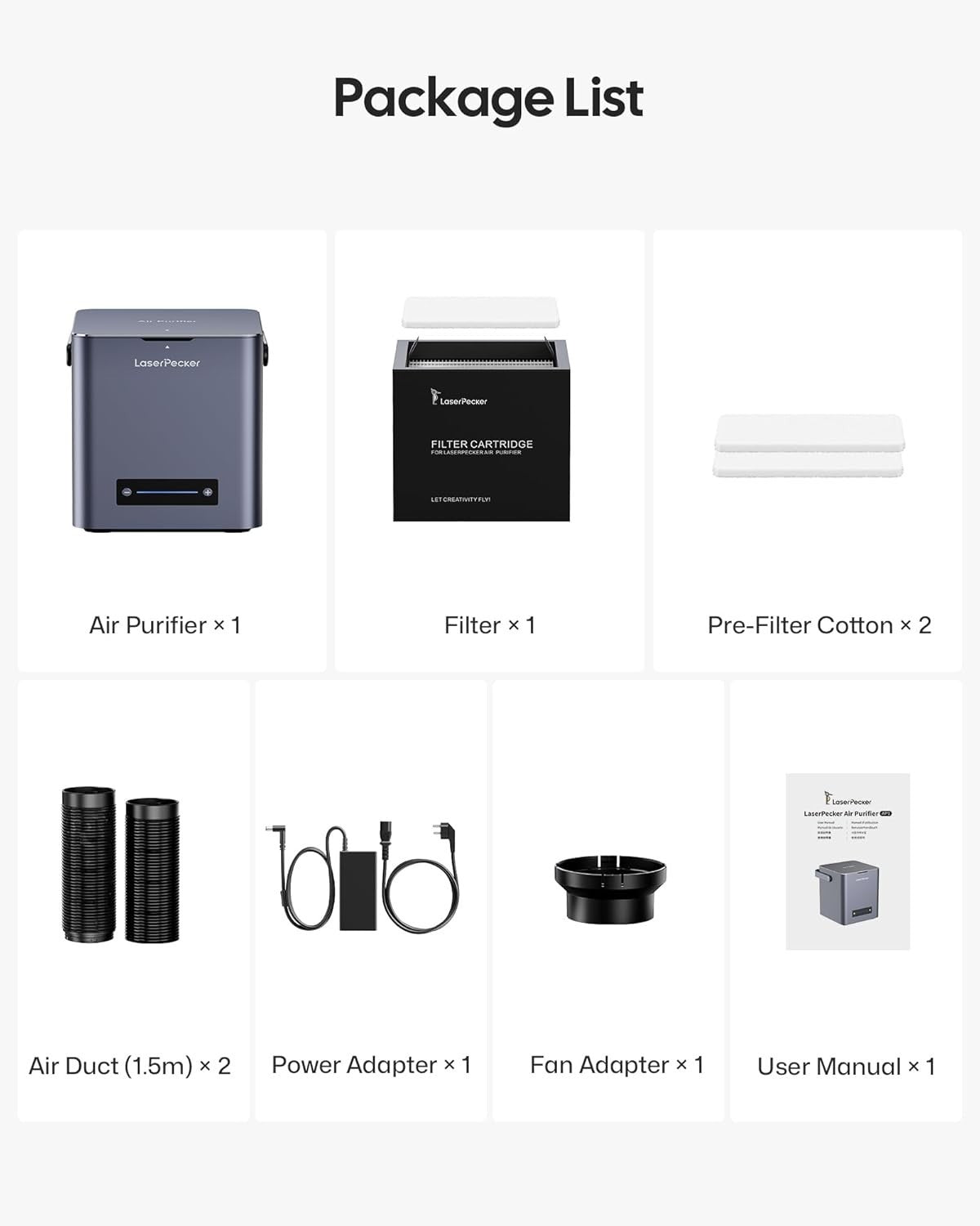 Desktop Smoke Air Purifier Fume Extractor HEPA Carbon Laser Engraver