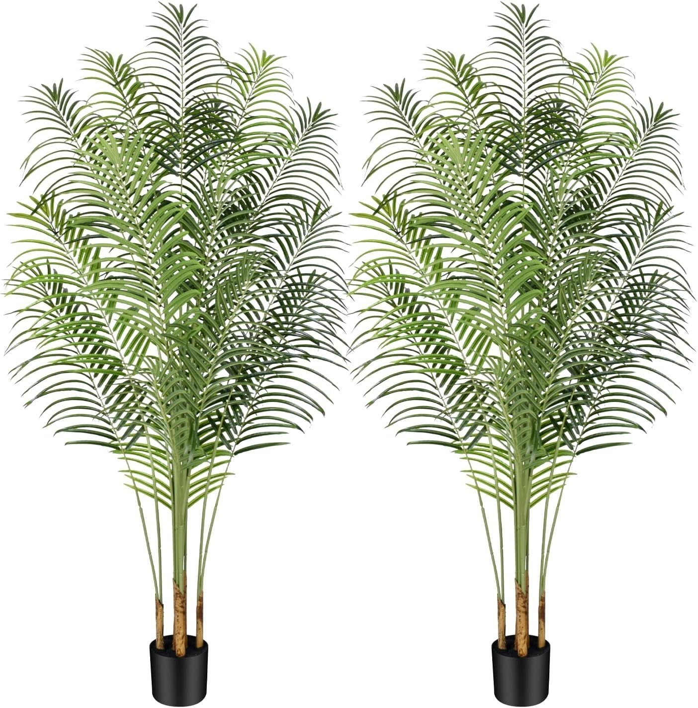 2pcs 200cm Artificial Palm Tree Faux Tropical Indoor Outdoor Home Decor Plant