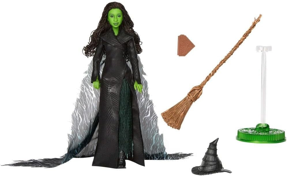 Deluxe Magic Fashion Doll Green Witch Outfit Cape Accessories Poseable