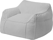 Giant Corduroy Bean Bag Chair with Foam Filling Soft Cozy Living Room Seat