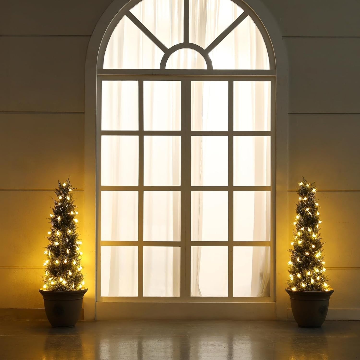120cm Artificial Cypress Tree UV Resistant Outdoor Indoor Greenery Decoration