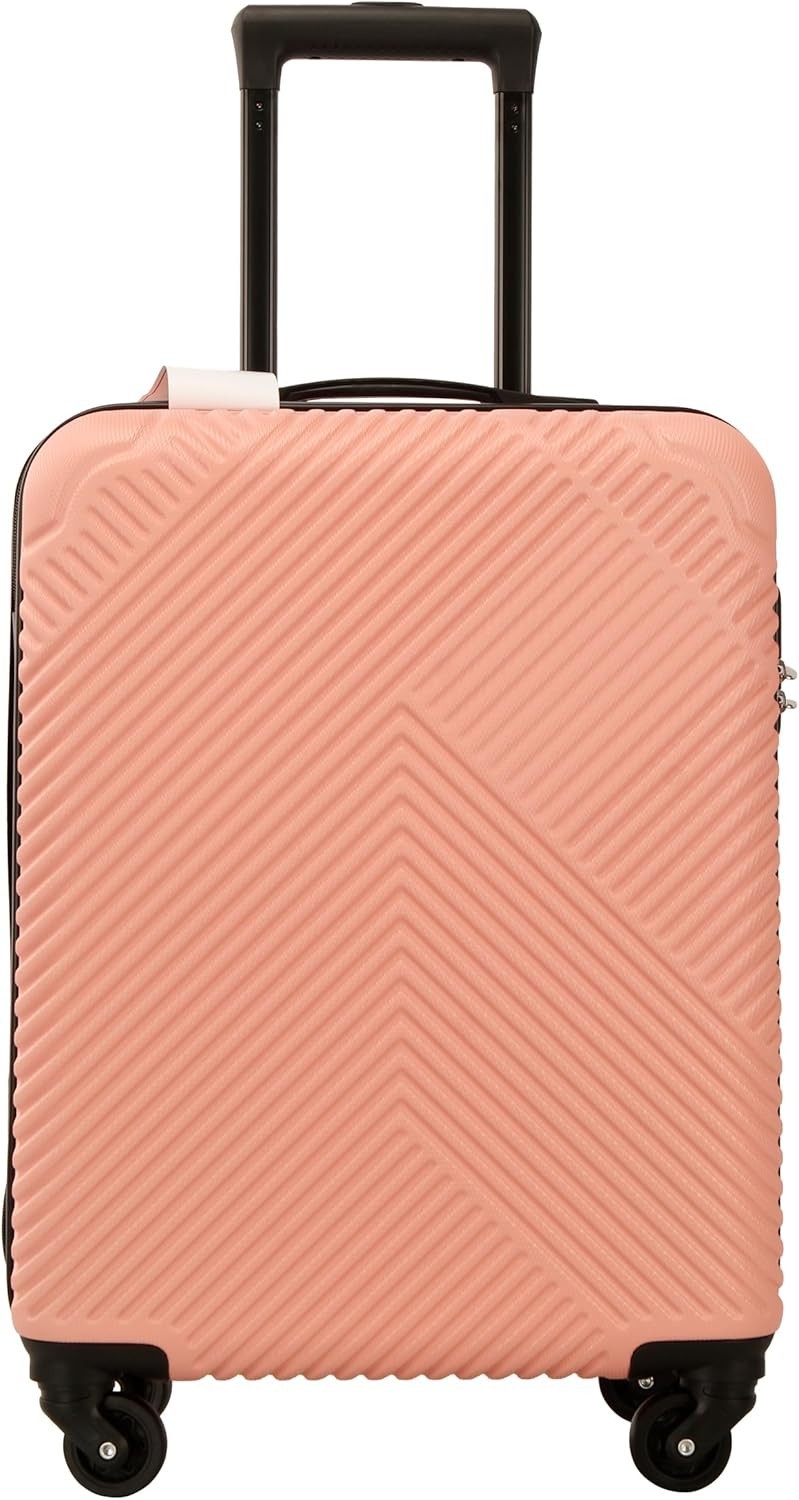 3PC Hard Shell Luggage Set 20 24 28 Inch Spinner Wheels Lock Rose Gold