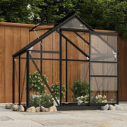 Luxury Walk-In Glass Greenhouse Anthracite Aluminium Frame 155x103x191cm