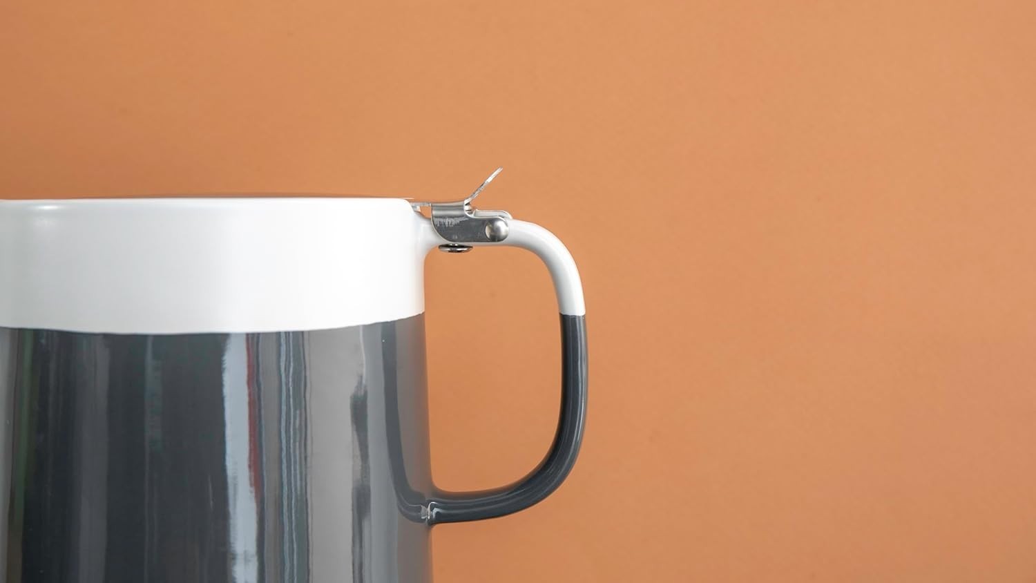Ceramic Teapot with Infuser 1.2L Grey Loose Leaf Tea Pot 4 Cup