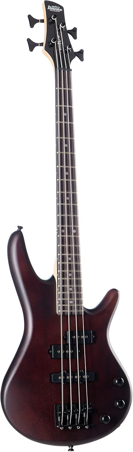 3/4 Short Scale Electric Bass Guitar Walnut Finish