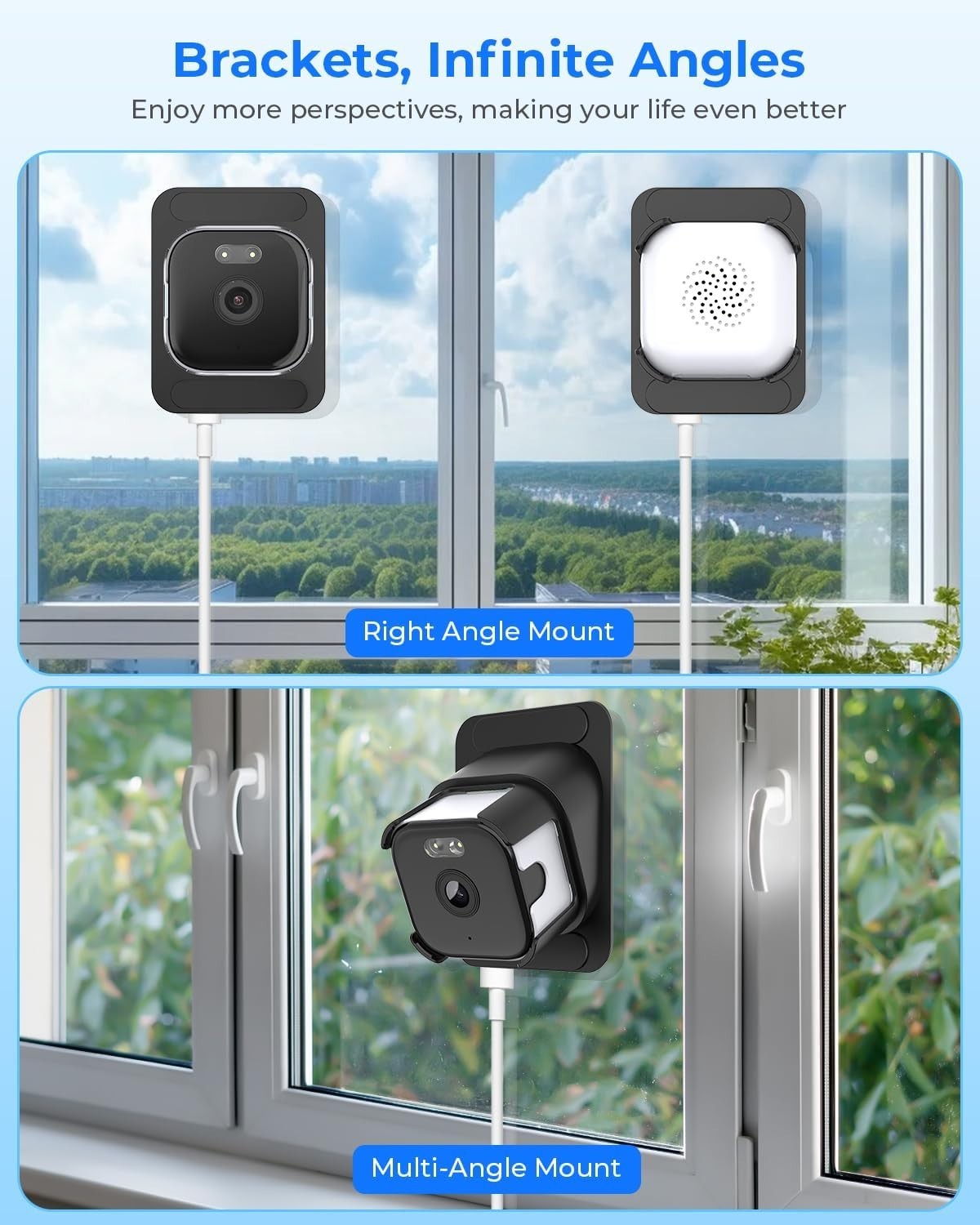2K Window Security Camera WiFi 5GHz AI Color Night Vision 24/7