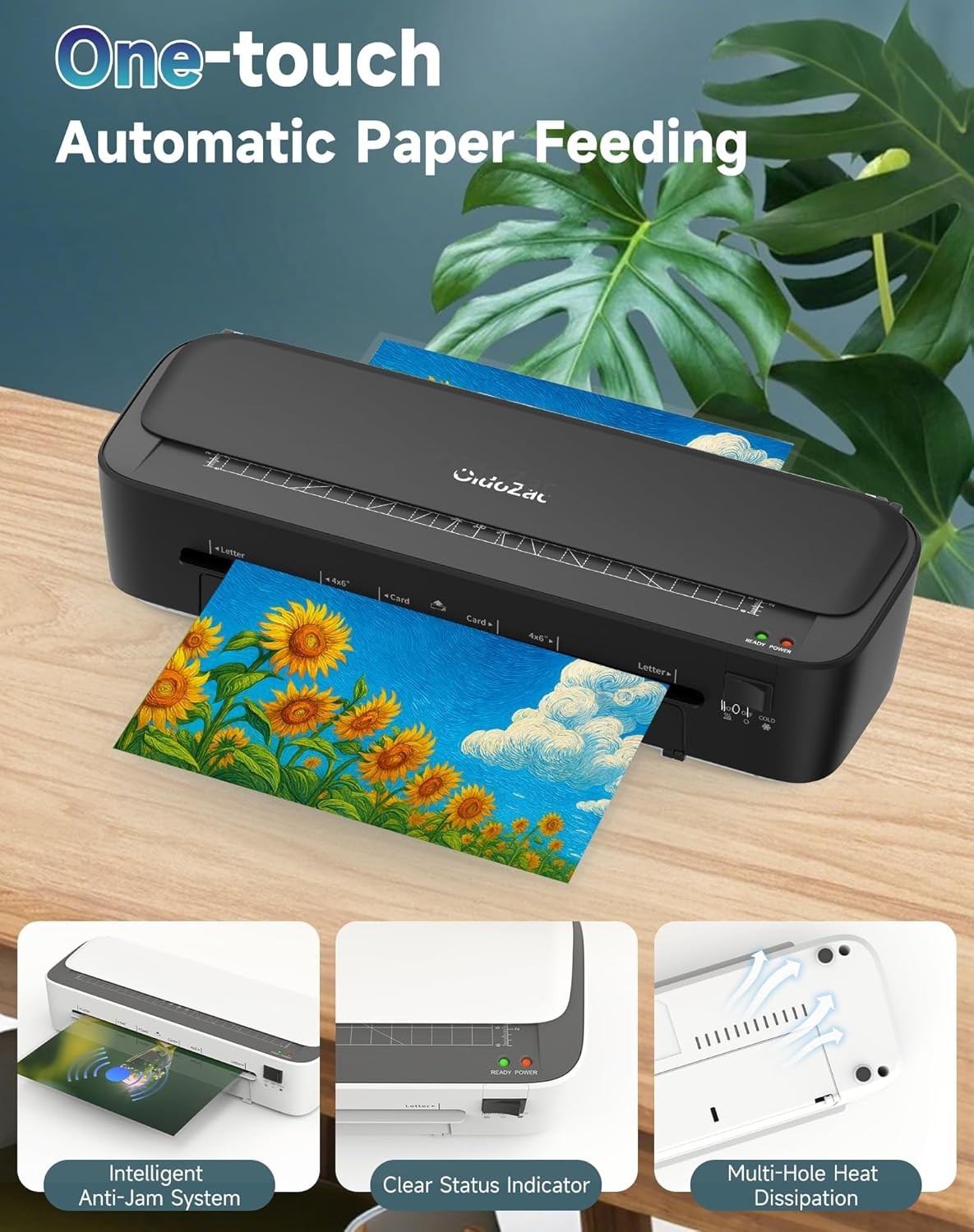 A4 Laminator Machine 11-in-1 Hot Cold Fast Anti Jam + 36 Pouches