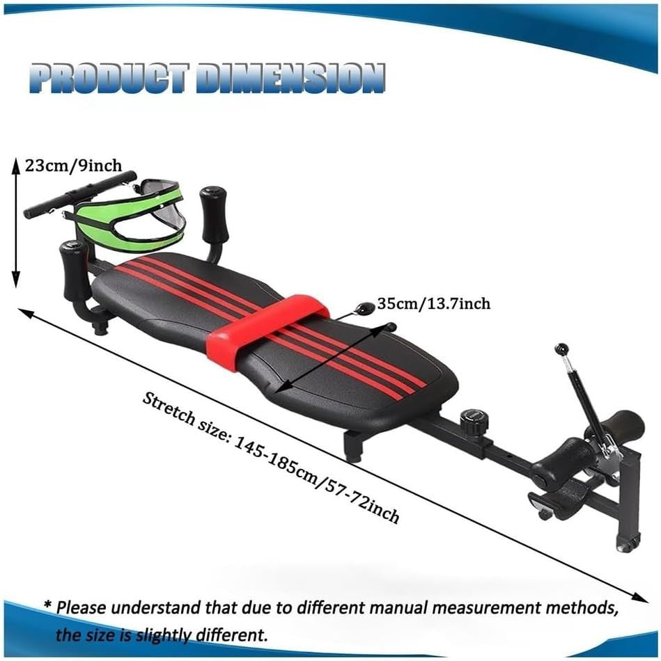 Adjustable Inversion Table 145-185cm Foldable Back