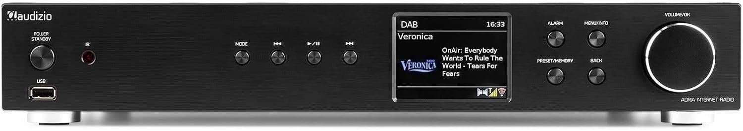 WiFi Internet Radio Tuner DAB FM Bluetooth Spotify Connect LCD Black