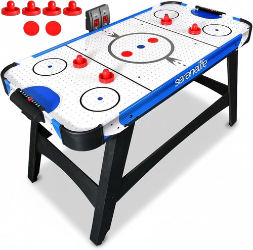 4.5ft Air Hockey Table LED Scoreboard 12V Motor 2–4 Players