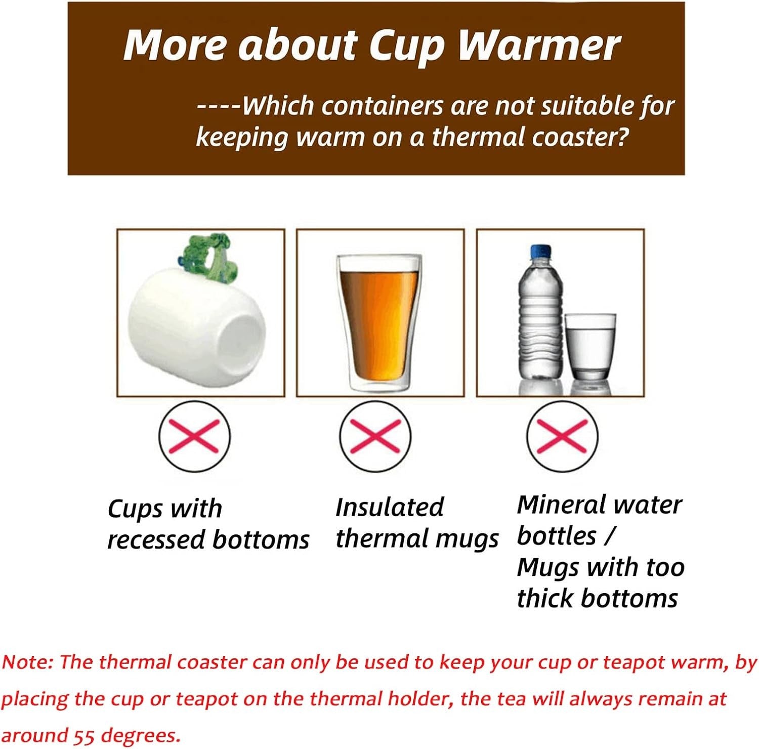 USB Cup Warmer Plate Light Wood Grain Desk Mug Heater