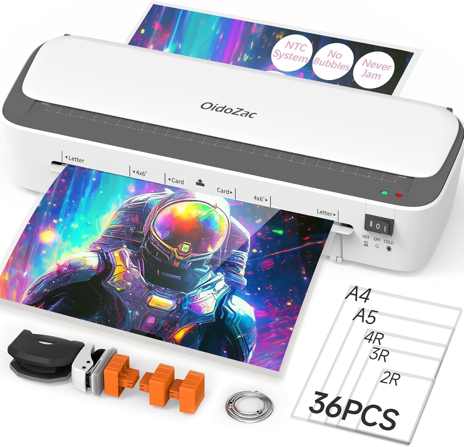 A4 Laminator 11-in-1 All-in-One Kit Hot Cold Fast Anti Jam + 36 Sheets