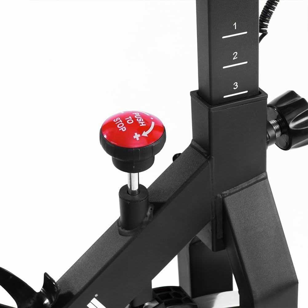 Compact Spinning Bike with LCD Monitor, Adjustable Seat & 5kg Flywheel