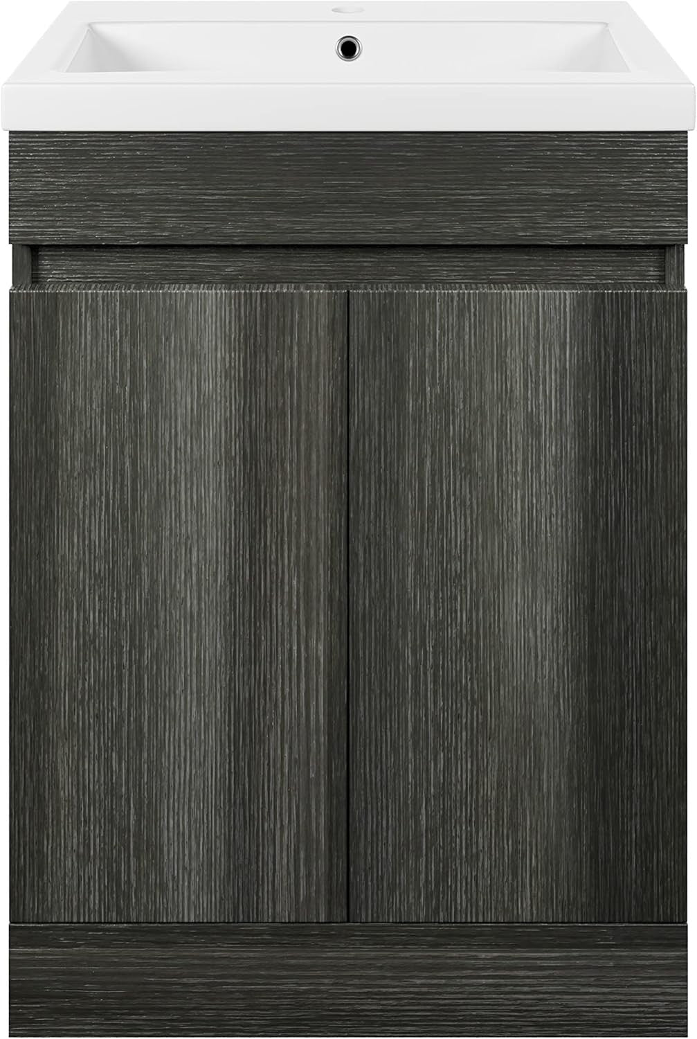 Charcoal Grey 600mm Bathroom Vanity Unit with Basin | Modern Sink Storage Cabine