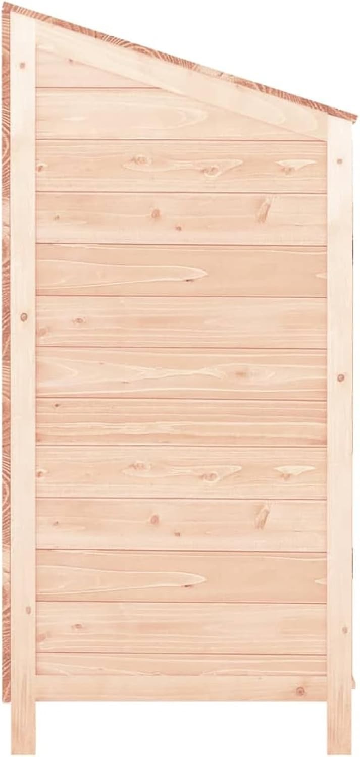 Wooden Garden Shed Outdoor Storage 102x52x112cm Weatherproof Solid Fir Wood