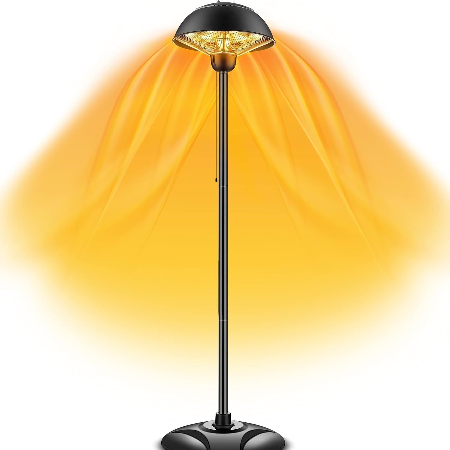 Outdoor Electric Patio Heater 2000W Quiet Radiant Heat 2 Power Settings