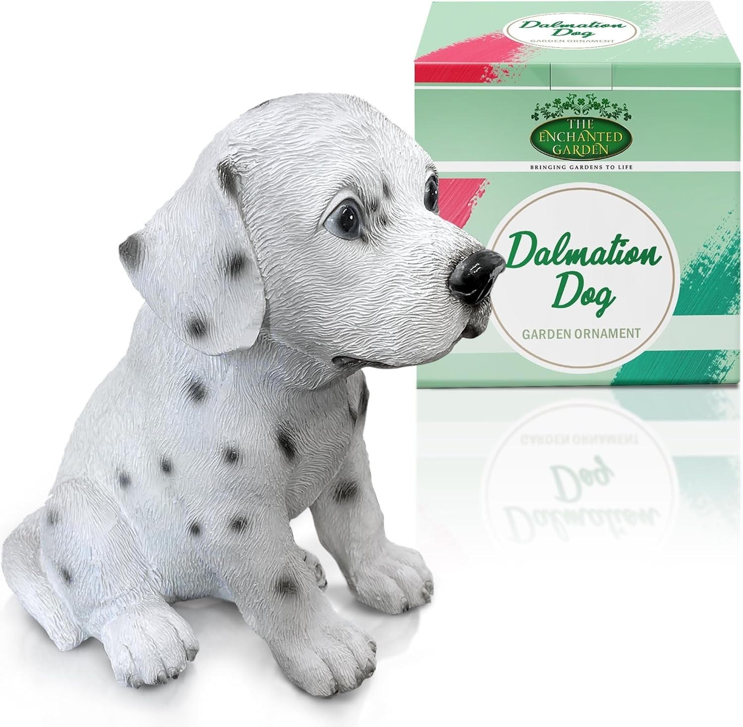 Dalmatian Dog Garden Ornament Resin Puppy Statue Patio Lawn Outdoor Decor Gift